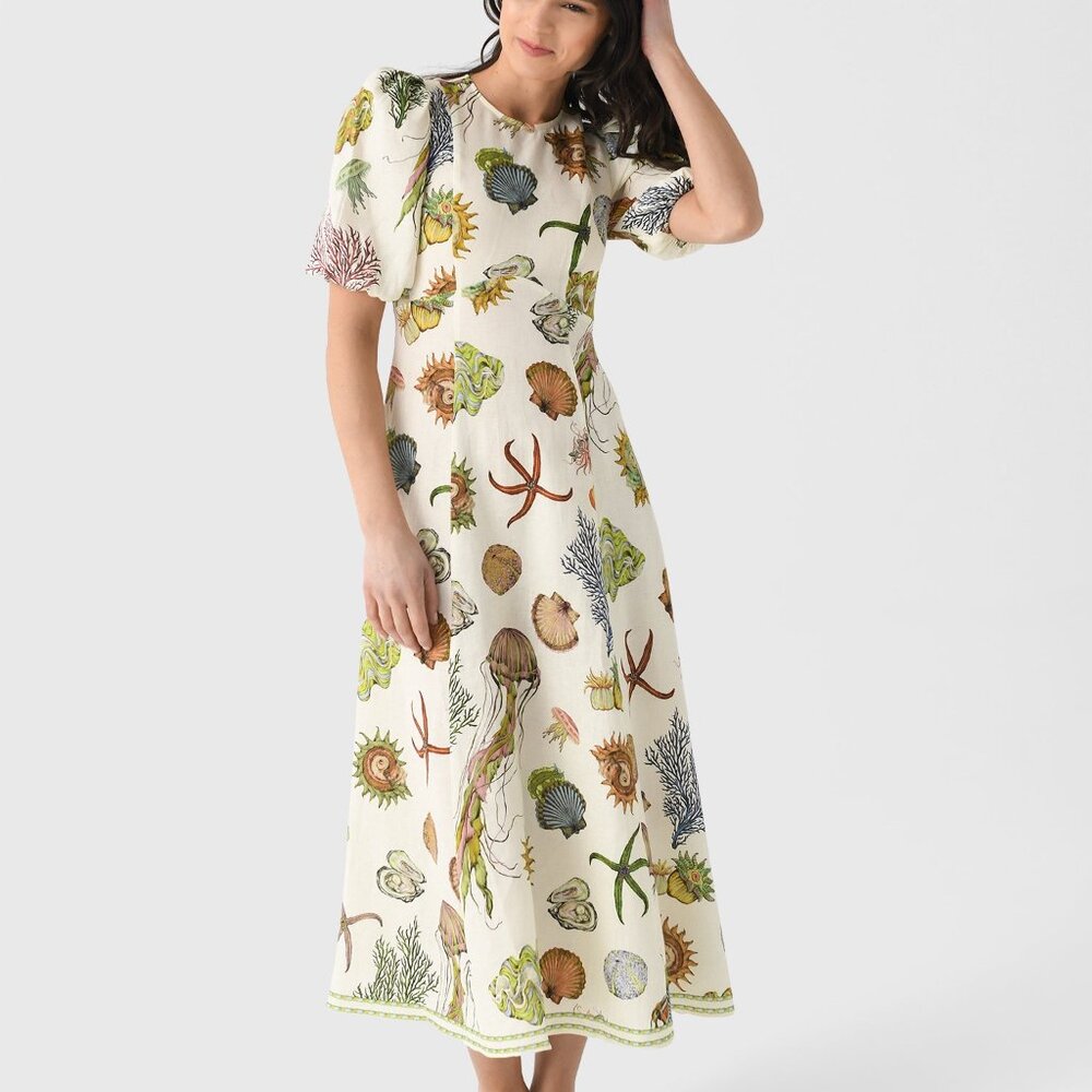 ALEMAIS Shell Fish Flared Dress